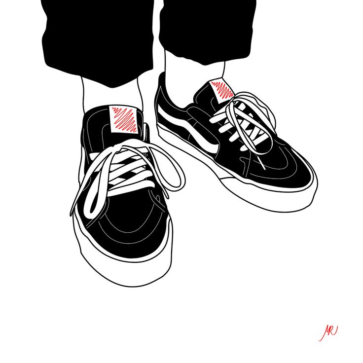 Vans Shoes Drawing Reference, How To Draw Vans Shoes, Vans Shoes Illustration, Vans Shoes Drawing, Vans Drawing, Converse Drawing, Van Drawing, Details Drawing, Shoes Vector