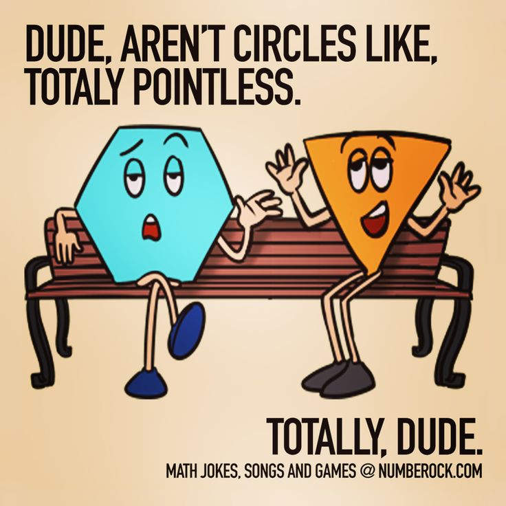 two cartoon faces sitting on top of a wooden bench with text that reads dude, aren't circles like, totally polite