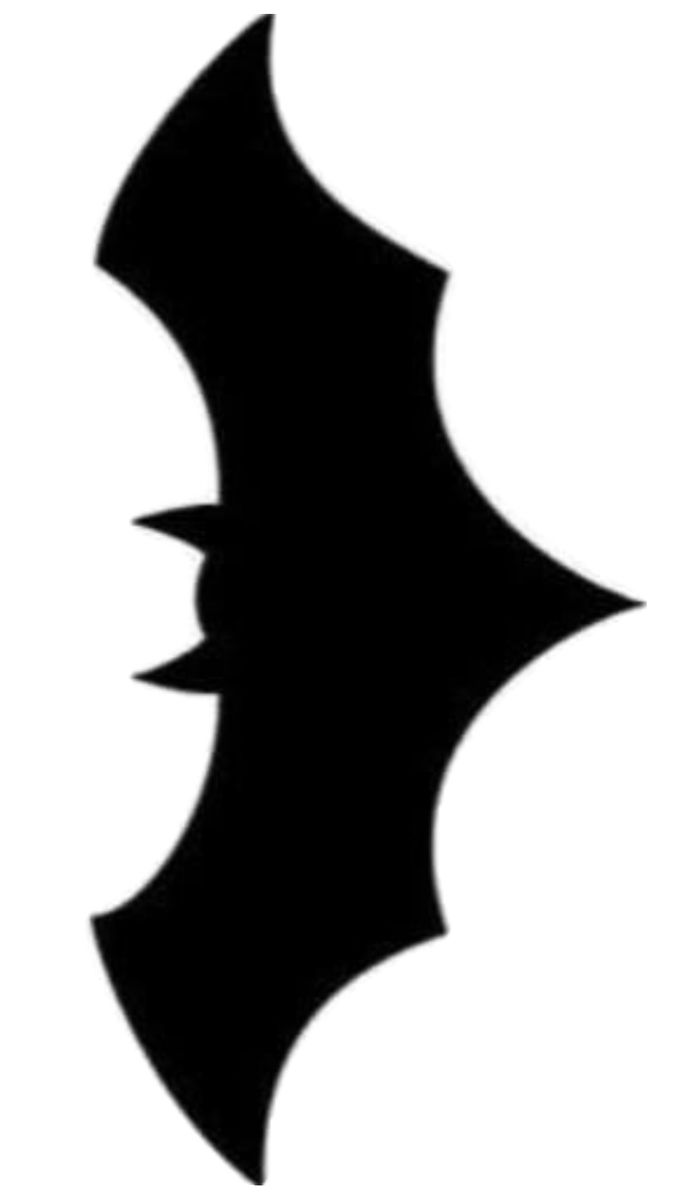 the batman symbol is shown in black and white