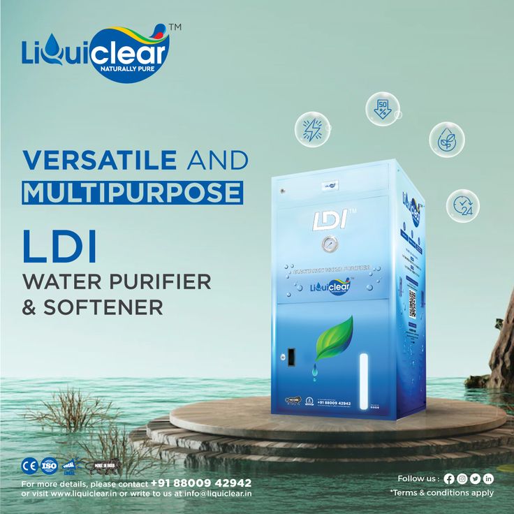 an advertisement for water purifier and softener