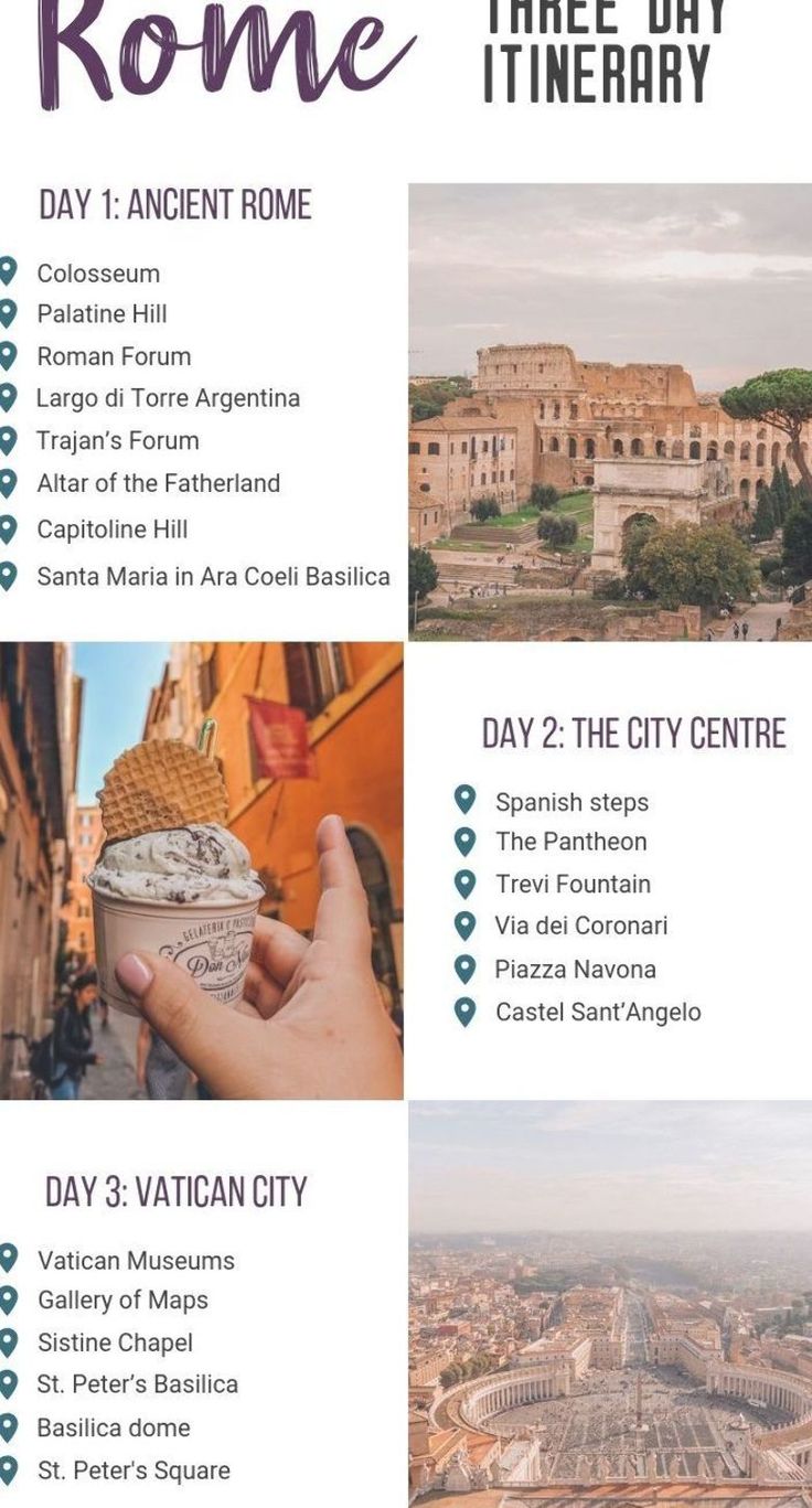 a flyer for an italian city tour with images of buildings and the words italy on it