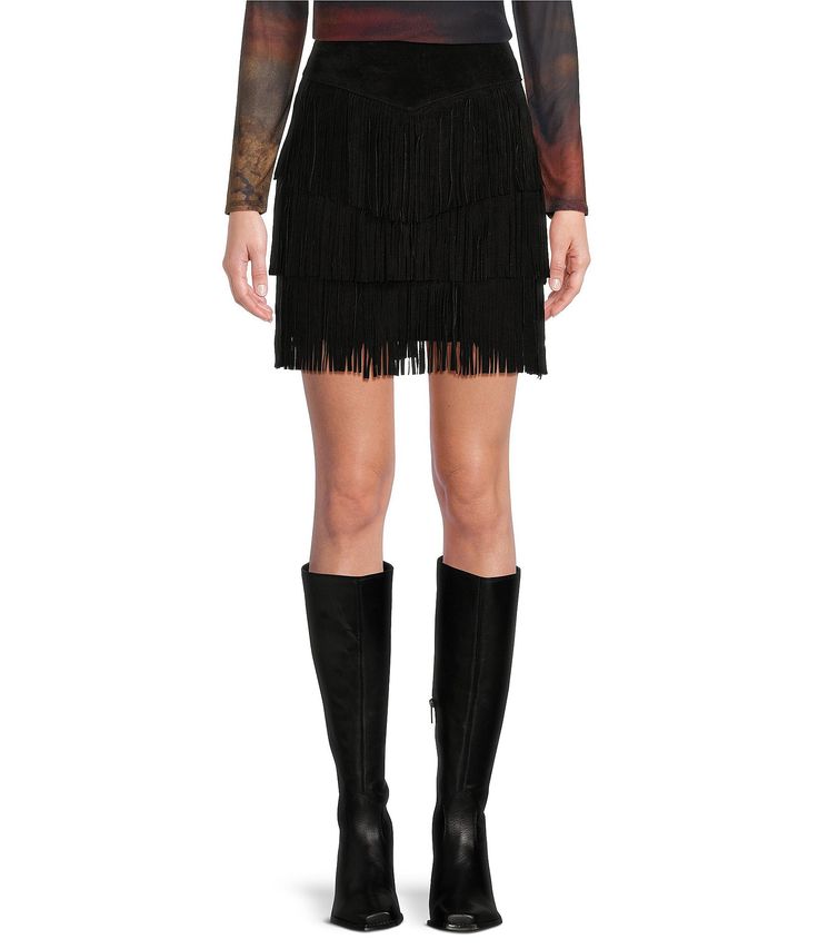 Shop for Scully Tiered Suede Fringe Skirt at Dillard's. Visit Dillard's to find clothing, accessories, shoes, cosmetics & more. The Style of Your Life. Fringe Mini Skirt For Night Out In Fall, Chic Fitted Skirt With Tassels, Fitted Skirt With Tassels For Fall, Fall Mini Skirt With Fringe For Night Out, Fall Fringe Mini Skirt For Night Out, Fitted Fall Skirt With Tassels, Chic Fringe Mini Skirt For Fall, Spring Fitted Skirt With Beaded Fringe, Night Out Fringe Mini Skirt