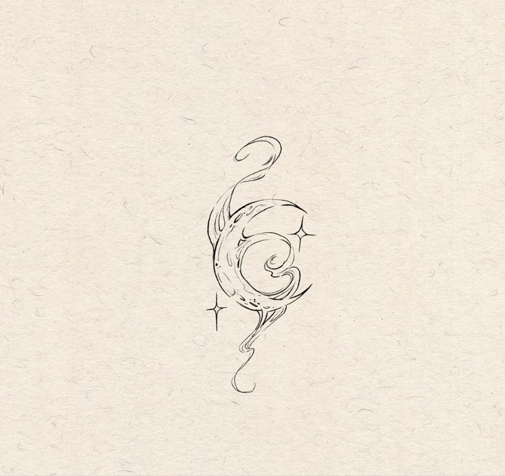 a black and white drawing of a spiral design on a piece of paper with the word love written in cursive writing