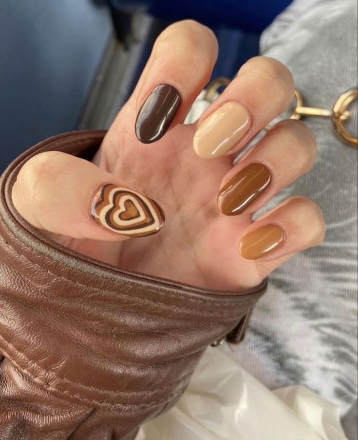 Edgy Nails, Minimal Nails, Makijaż Smokey Eye, Brown Nails, Minimalist Nails, Dream Nails, Fire Nails, Funky Nails, Pretty Acrylic Nails