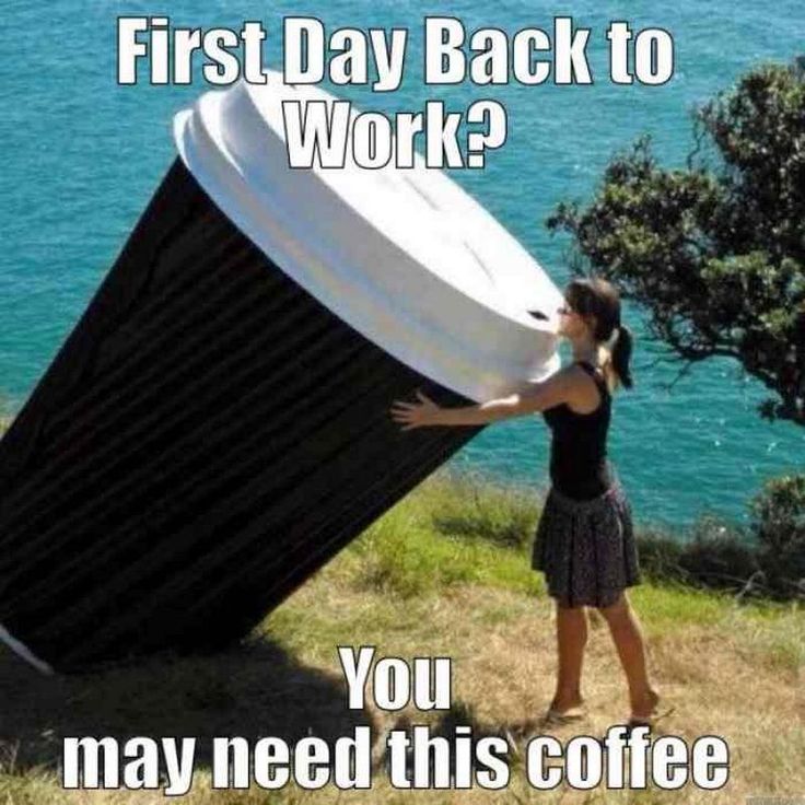 a woman standing next to the ocean with a giant object in her hand and text that reads, me i only have one coffee a day also me