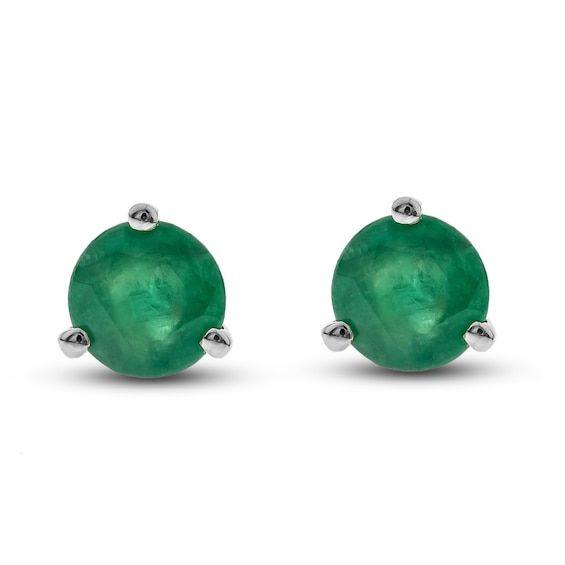 Captivating round natural emerald gemstones shimmer elegantly in the center of these glamorous women's martini stud earrings. Fashioned in 14K white gold, the earrings secure in place with friction backs. Jared The Galleria Of Jewelry, Gemstone Stud Earrings, Gemstone Studs, Emerald Gemstone, Natural Emerald, Gemstone Earrings, Martini, Fashion Earrings, Emerald