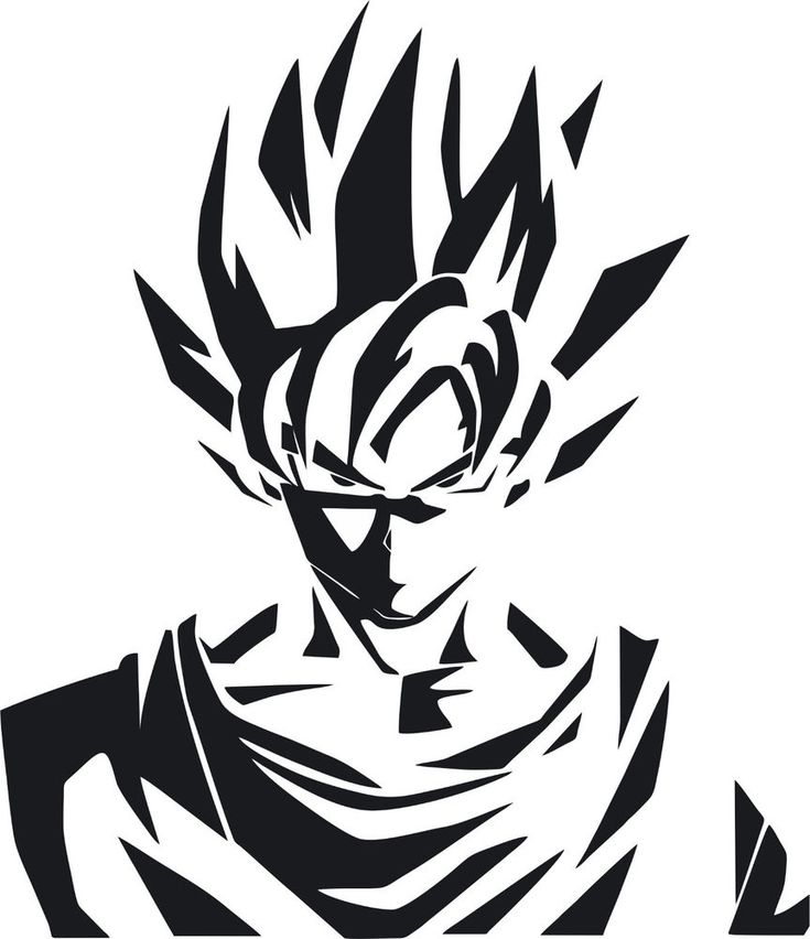 the dragon ball logo is shown in black and white, with an image of gohan