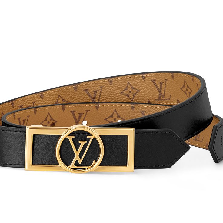 LOUIS VUITTON® - Dauphine 25mm Reversible Belt - Black Louis Vuitton Dauphine, Louis Vuitton Official Website, Timeless Aesthetic, Designer Belt, Designer Belts, Reversible Belt, Nicolas Ghesquiere, Louis Vuitton Official, Belt Black