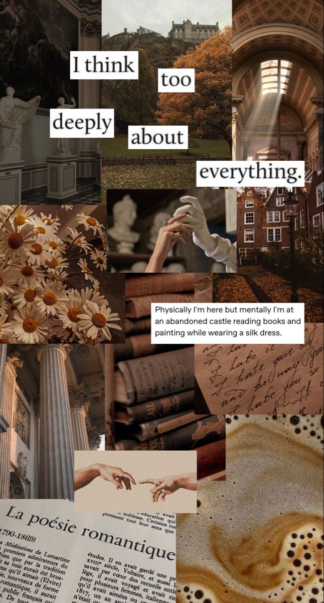 a collage of images with words and pictures on them, including the word i think to