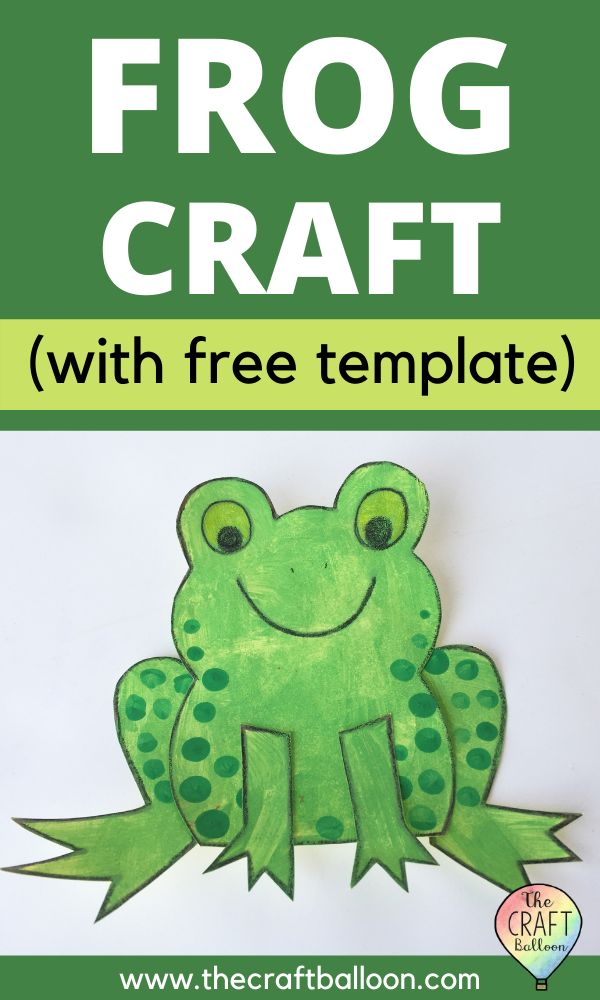 Fun frog craft for kids! Free printable template included along with ...