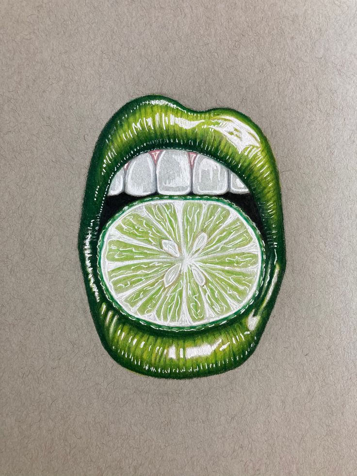 Lime lips drawing! | Schets ideeën, Schetsen tekenen, Hoe te tekenen