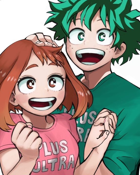 two people with green hair are posing for the camera and one is holding his arm around the other's shoulder