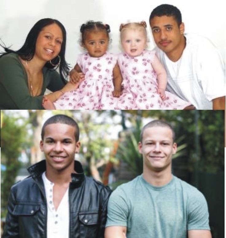 three pictures of people and one has a baby