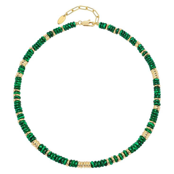 PRICES MAY VARY. ❤: Boho Choker Necklace : Elevate your style with gemstones that enchant. Choose from exquisite options like malachite, amazonite, tiger eye, turquoise, black turquoise, colored gemstones, and more. Our collection embodies the essence of nature's beauty. ❤: Beaded Necklace for Women : Accentuating the beauty of gemstones are our metal spacer beads, meticulously designed to complement and enhance the overall elegance of the choker. Our brass rectangle paperclip link extended chai Gold Heishi Beads Jewelry For Vacation, Green Heishi Bead Jewelry With Gemstone Beads, Green Polished Beads Necklace For Beach, Green Jewelry With Colorful Beads For Vacation, Boho Choker Necklace, Natural Stone Necklace, Colored Gemstones, Bead Choker, Black Turquoise