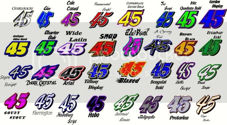 an image of the numbers in different colors