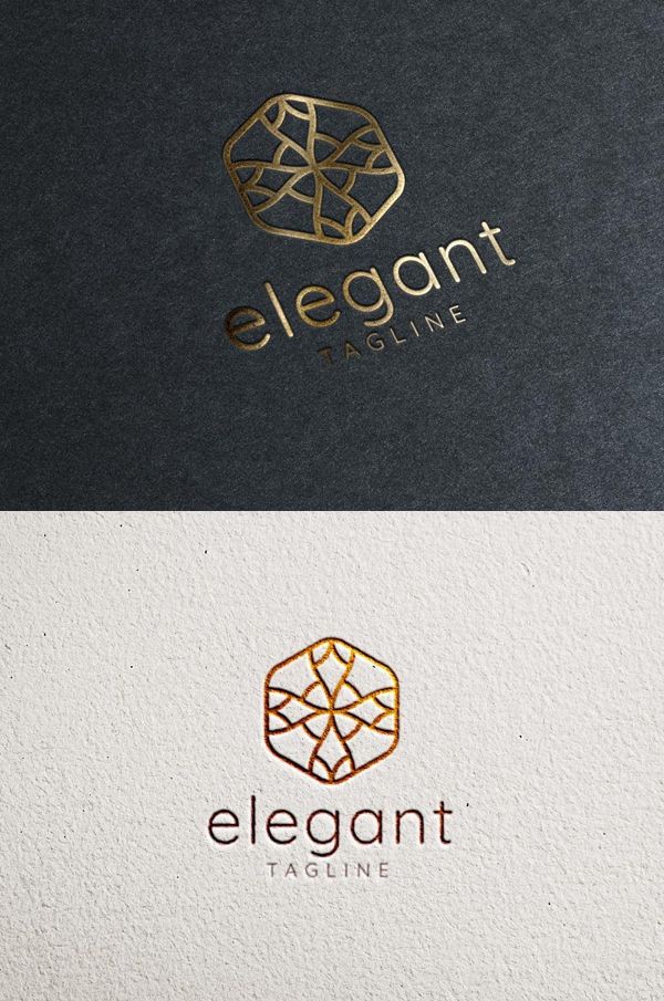 the elegant logo is designed to look like a diamond