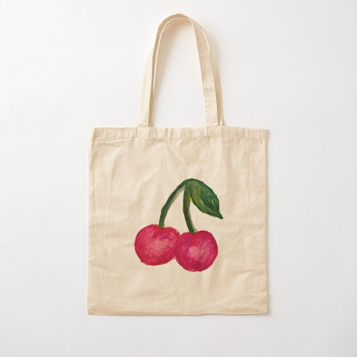 Get my art printed on awesome products. Support me at Redbubble #RBandME: https://www.redbubble.com/i/tote-bag/watercolour-cherries-by-verycoolandnice/151086741.P1QBH?asc=u Handpainted Tote, Handpainted Tote Bags, Painted Tote, Painted Bags, Red Aesthetic, Watercolour Painting, Bag Sale, Transparent Background, Tote Bags