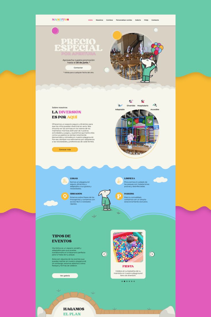 the website design for children's toys store