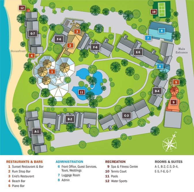 an aerial view of the resort map