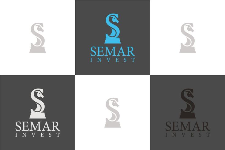 four different logos with the letter s on them, each one in blue and white