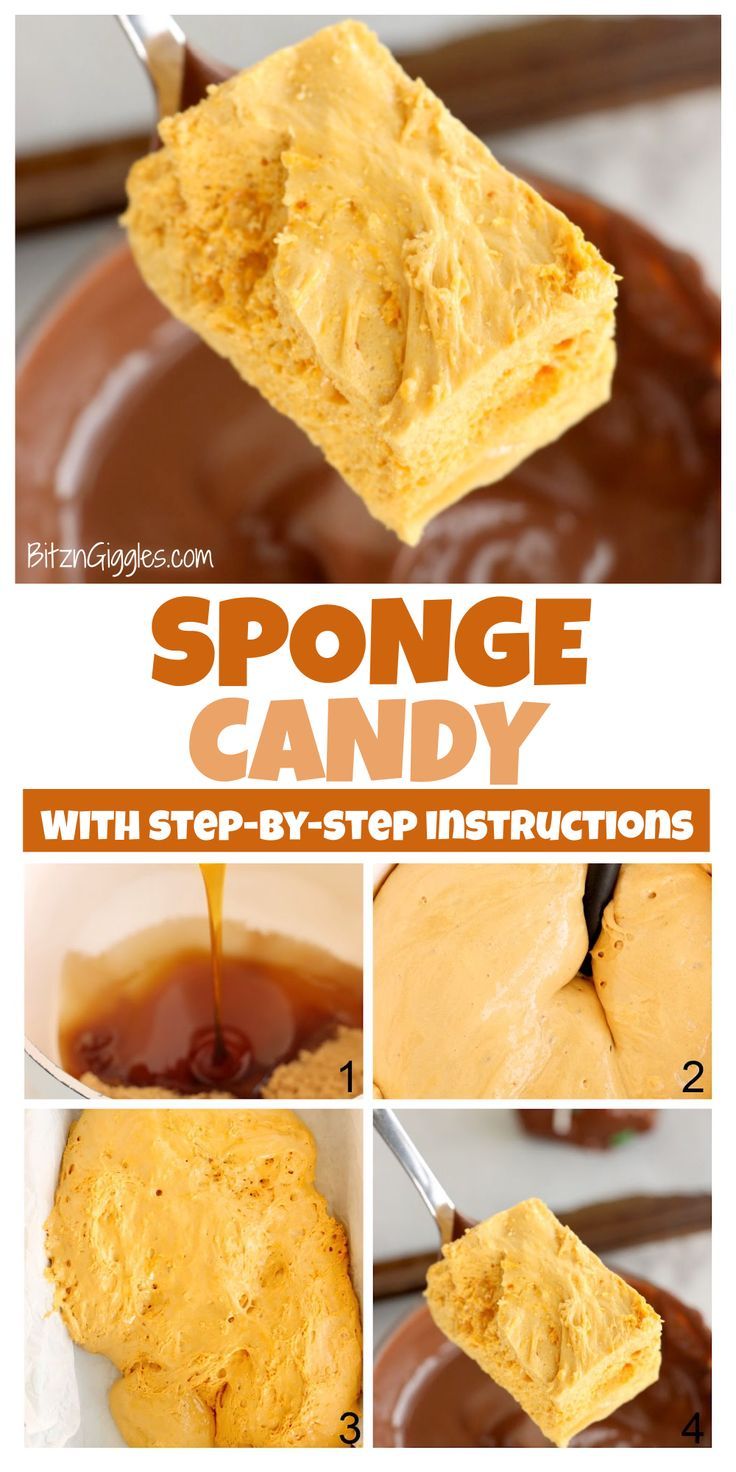 how to make sponge candy with step - by - step instructions