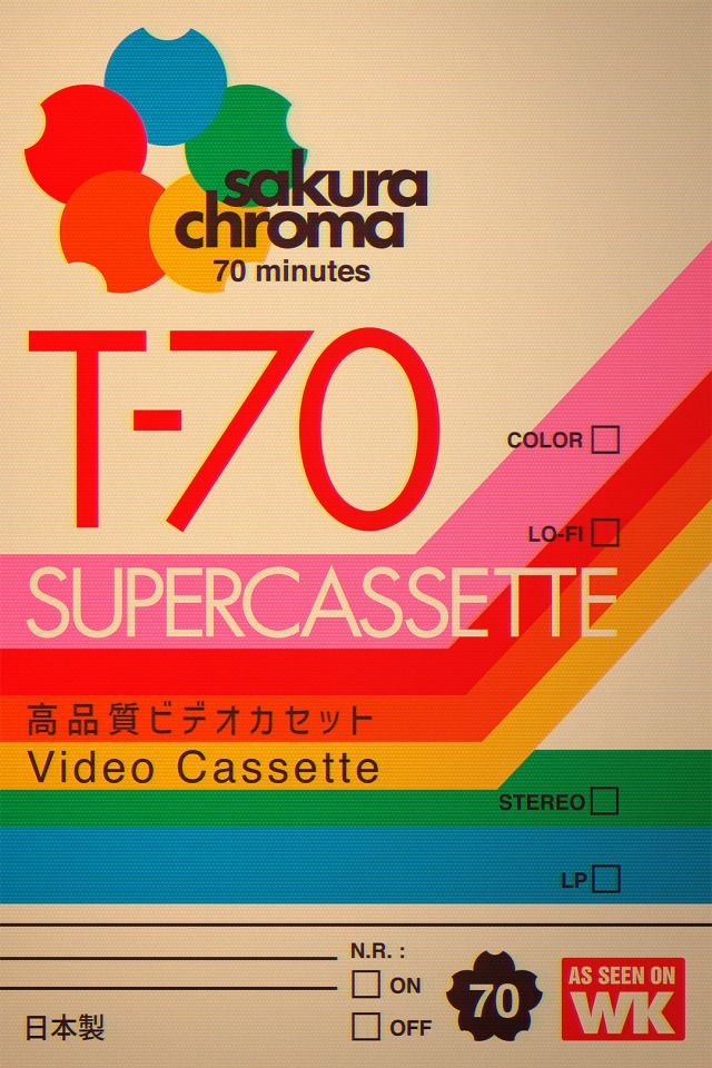 an advertisement for the tokyo television show t - 70 supercaseette, with japanese characters