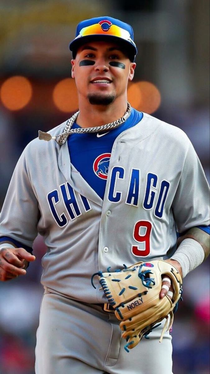 the chicago cubs baseball player is seen during a game