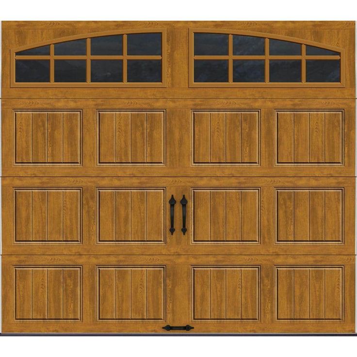 an image of a wooden garage door