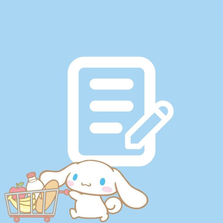 an image of a bunny holding a shopping cart