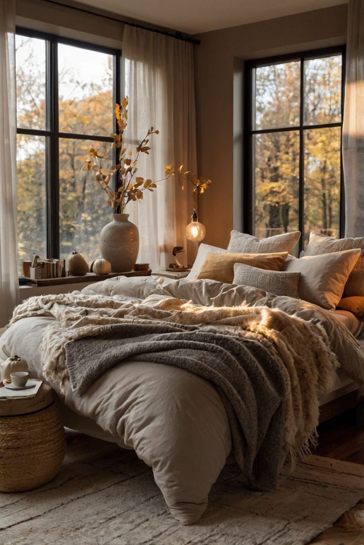 Fall Furniture , Autumn Cozy Fall ,Decor Easy Fall ,
Decor Neutral Fall ,Decor Fall ,Decor Inspiration ,Fall Decor Ideas Full Bedroom Decor Ideas, Chill Cozy Bedroom, Cozy Simplistic Bedroom, Interior Cozy Design, Cozy Taupe Bedroom, Brown Aesthetic Bedroom Ideas Cozy, Fall Bedroom Inspo Cozy, Brown Cosy Bedroom, Simple Male Bedroom Ideas