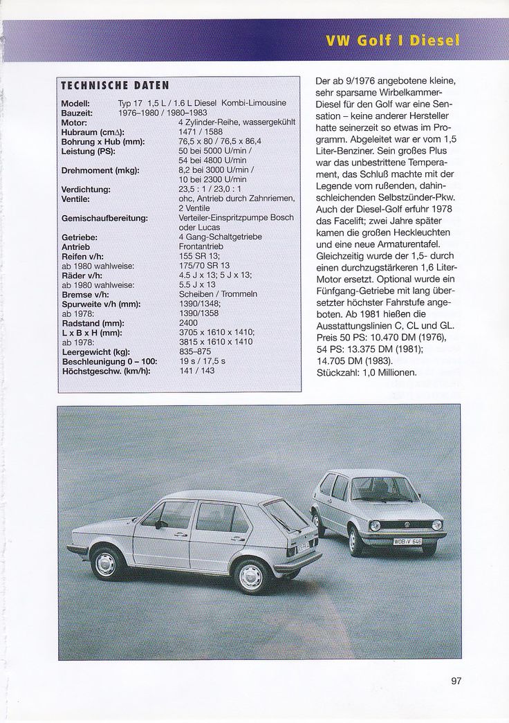 an advertisement for the volvo vw golf ii disasset, with two cars