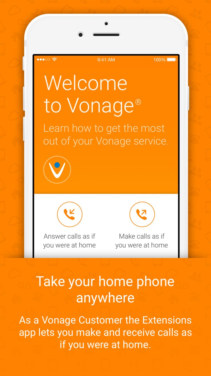 an orange phone screen with the words welcome to voyage on it, and texting that reads