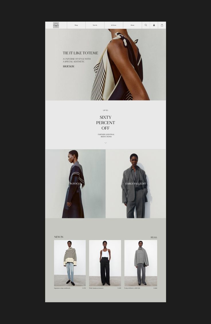 the website is designed to look like it has many different types of clothing