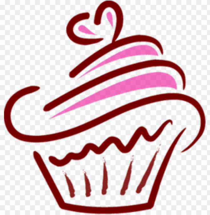 a cupcake with pink frosting on top and a heart in the middle png