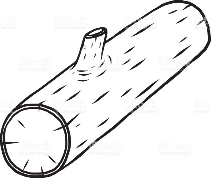 a black and white drawing of a rolled up piece of wood