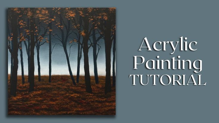 an acrylic painting is shown with the words acrylic painting on it