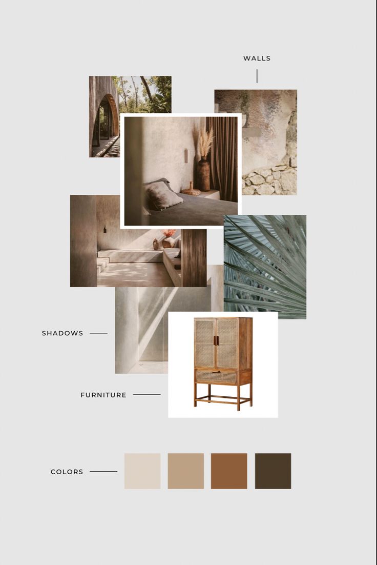 the interior design process is shown with different colors