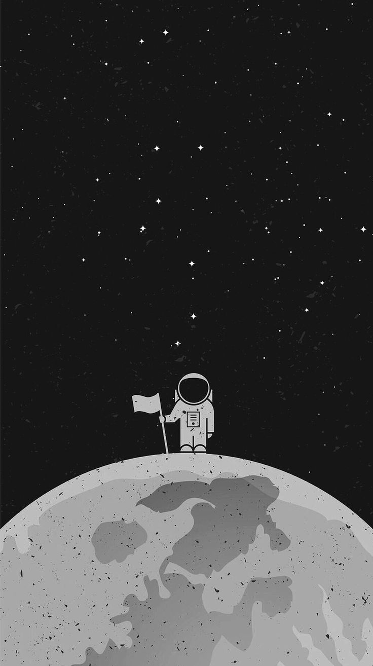 an astronaut standing on the moon holding a flag