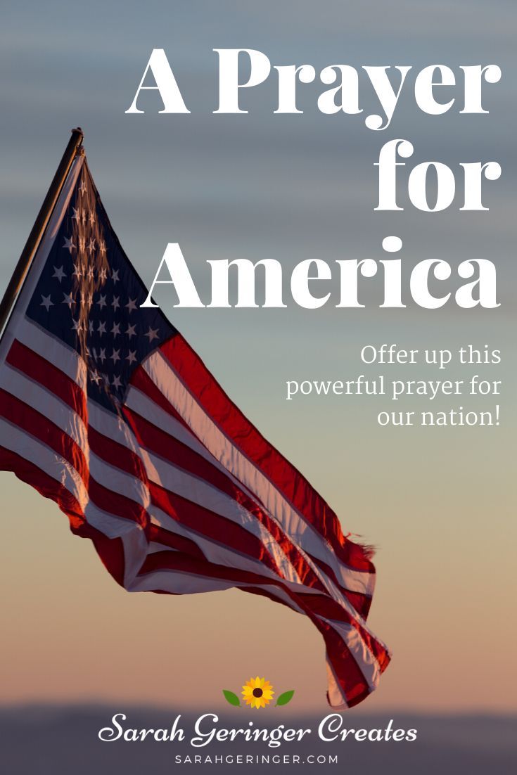 an american flag with the words prayer for america written on it in front of a blue sky