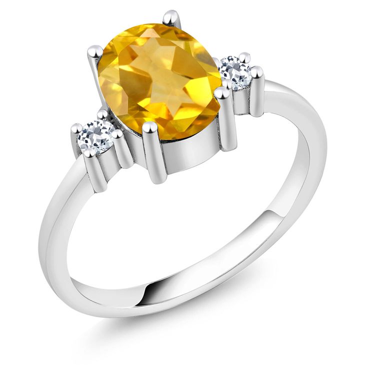 925 Silver Citrine Gemstone New Three-stone Ethnic Christmas Ring Jewelry Size 7 Christmas Rings Jewelry, Citrine Ring Engagement, Christmas Ring, 3 Stone Rings, Fine Ring, Trendy Ring, Ring Ideas, Yellow Citrine, Citrine Ring