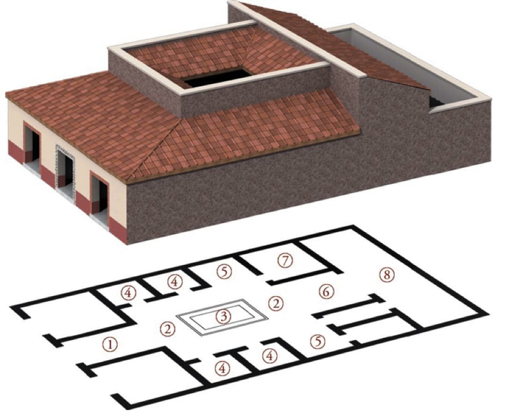 an architectural drawing of a house with the floor plan below it, and instructions on how to install roof tiles