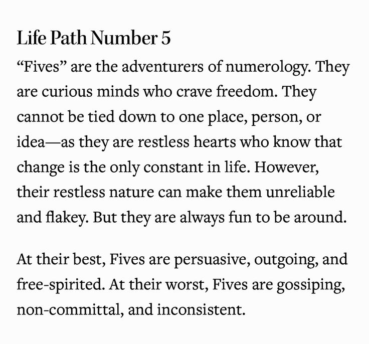 a poem written in black and white with the words'life path number 5 '