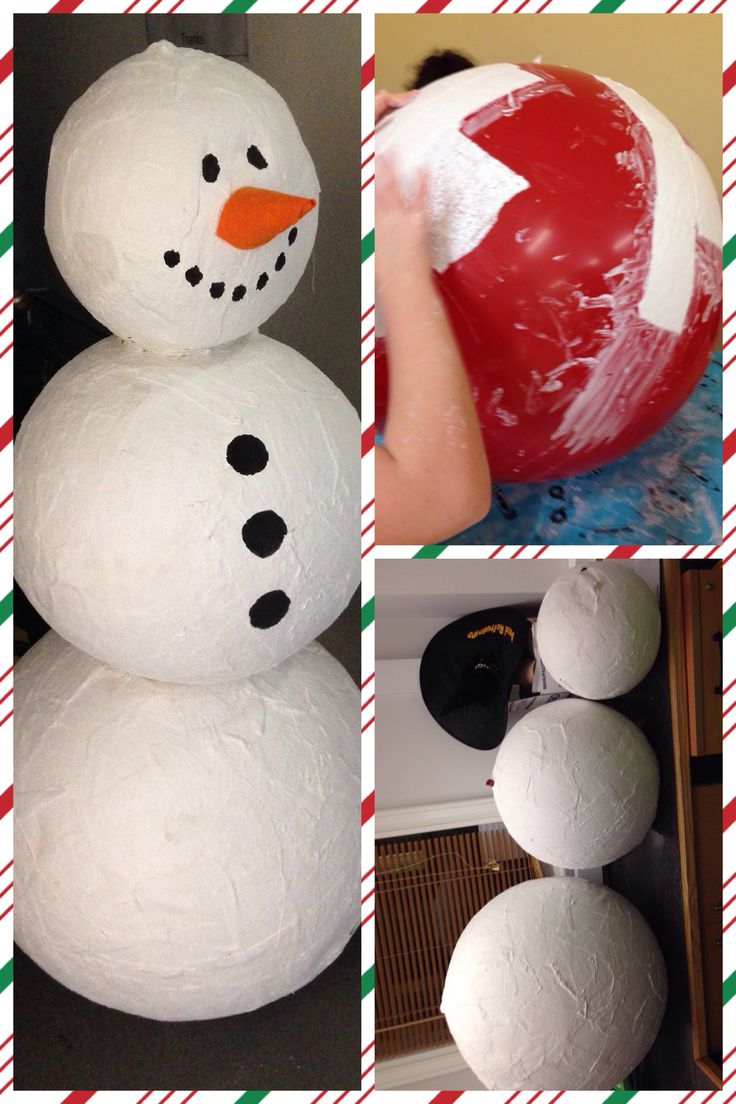 snowman made out of toilet paper balls and other holiday crafts for kids to make