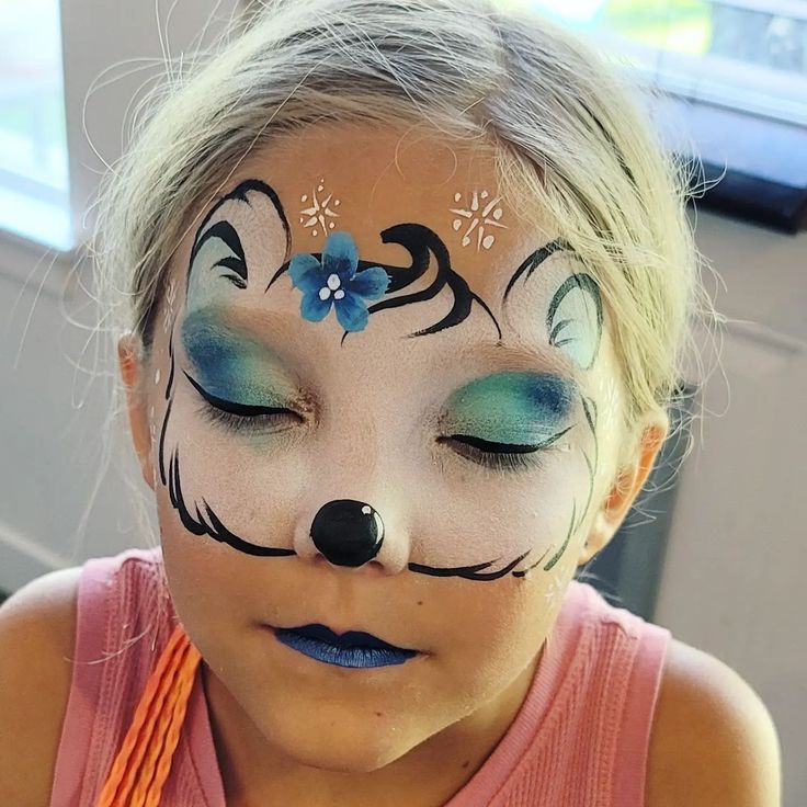 Polar Bear Face Paint, Reindeer Face Paint, Bear Face Paint, Wolf Face Paint, Frozen Face Paint, Princess Face Painting, Face Painting Tips, Face Painting For Boys, Christmas Face Painting