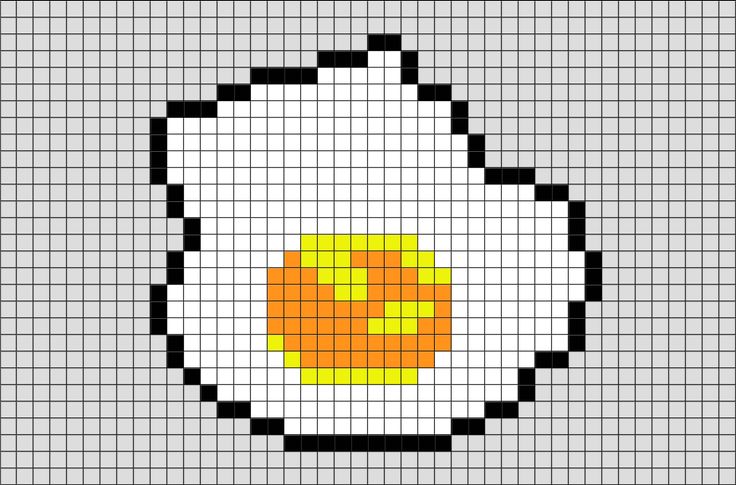 an egg is shown in the middle of a cross stitch pattern