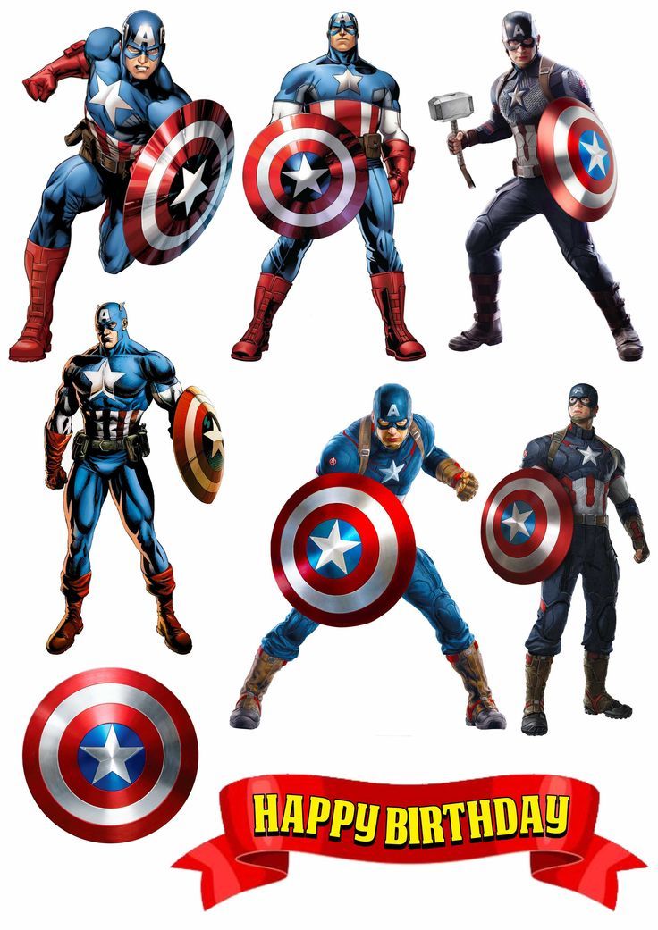 an image of captain america birthday card