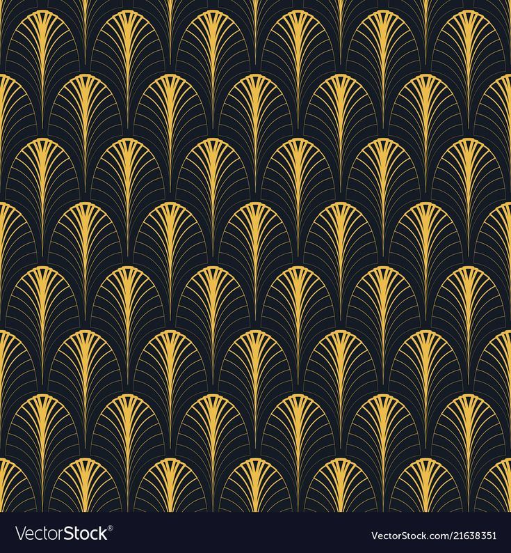 an art deco wallpaper with gold and black