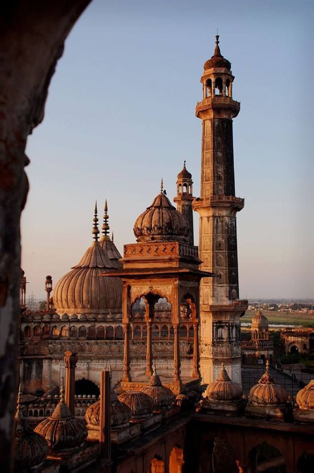 an old building with many domes and towers