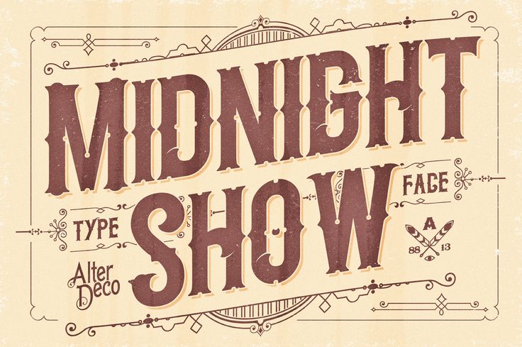 the midnight show logo is shown in this black and white photo, with an ornate frame around it