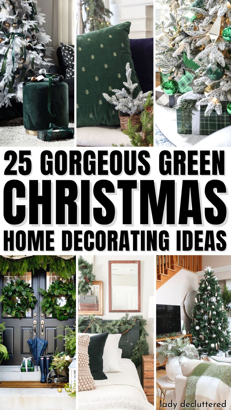 25 gorgeous green christmas home decor ideas